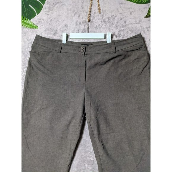 LANE BRYANT Women Dress Pants Solid Green Straight Leg Flat Front SIZE 22 - Picture 7 of 12